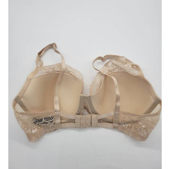 Smart & Sexy Peek-a-Boo Beige Lightly Lined Underwire Bra Size 34D - Picture 2 of 7